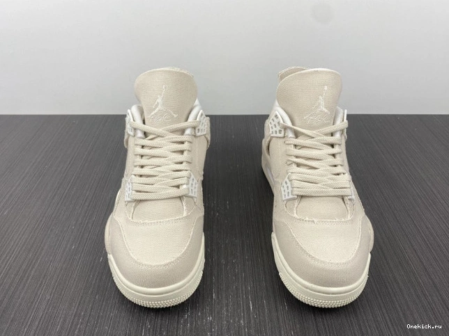 One Kick Canvas Jordan DQ4909-100 (W) 4 Retro Blank 0729